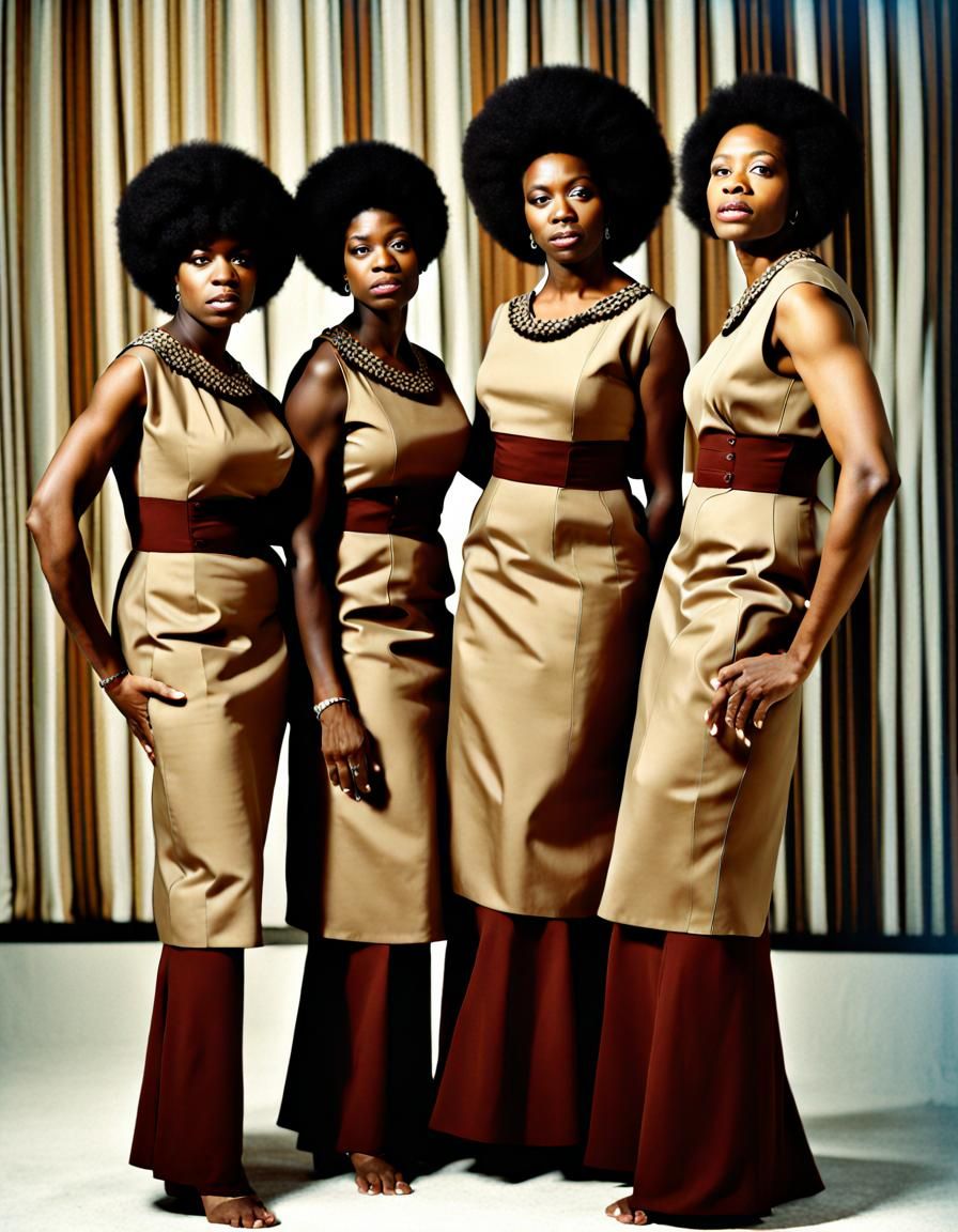 Vintage Portrait of an A Capella Group in 1960s Style