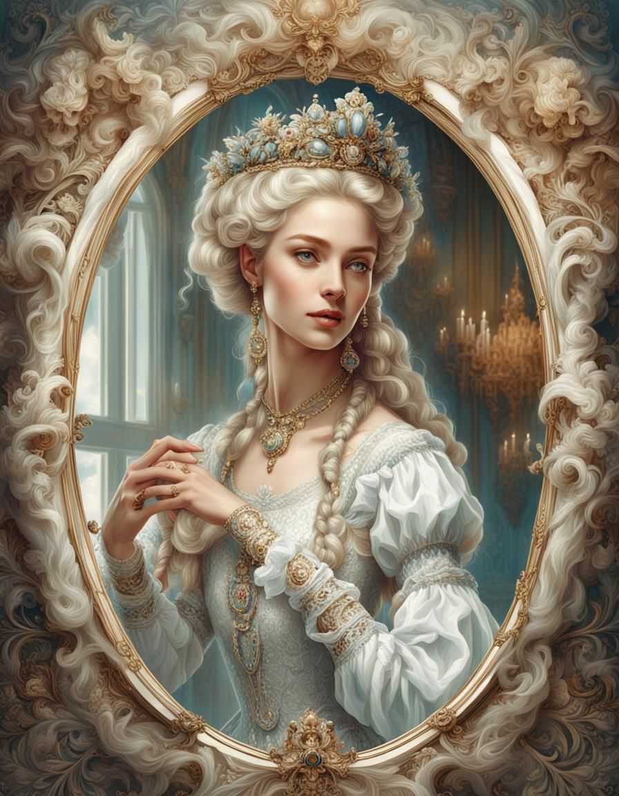 Renaissance Princess Sees Future in Mirror