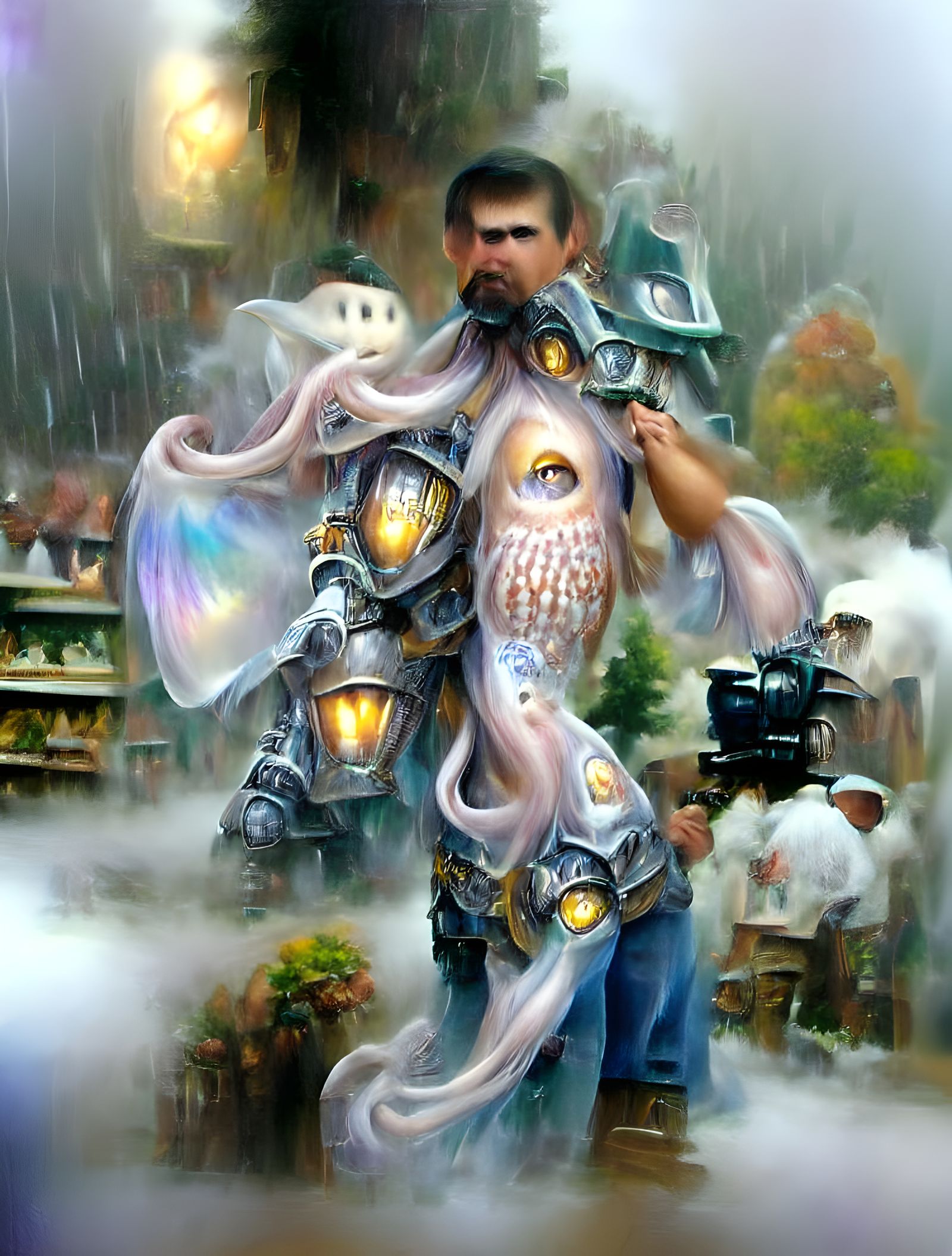 Squid face humanoid paladin