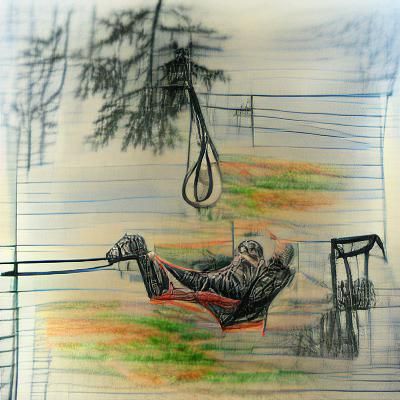 Dead Man on a Swing: Pencil Sketch