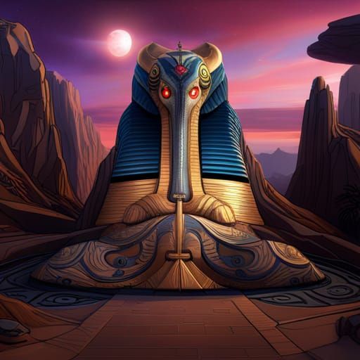 Extraterrestrial God Statue with Inca and Egyptian Elements