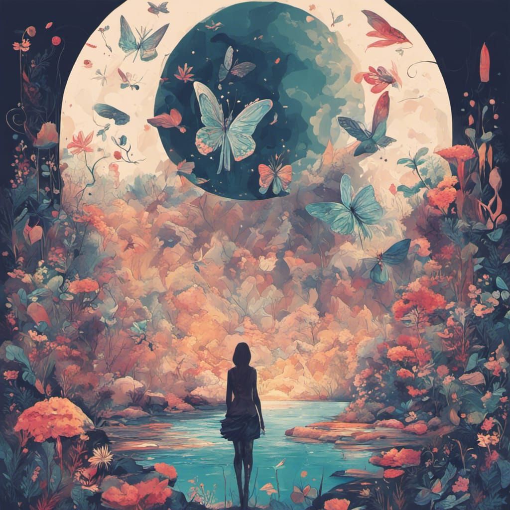 Colorful Dragonfly Fantasy: A Lonely Descent