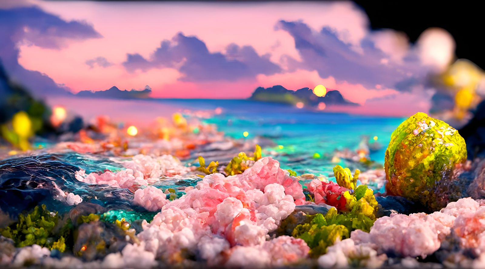 Realistic Tropical Seascape in Hyperrealism Style