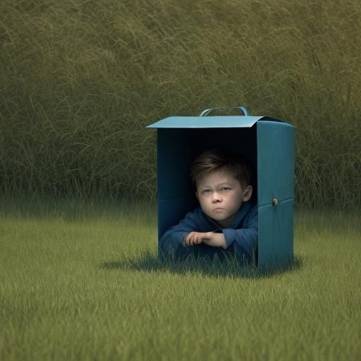 Poignant Film Still: Boy in a Box