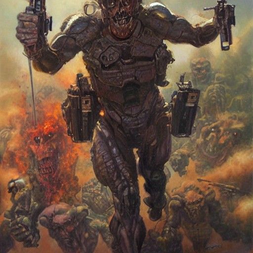 Beauty of Annihilation as Oil Painting