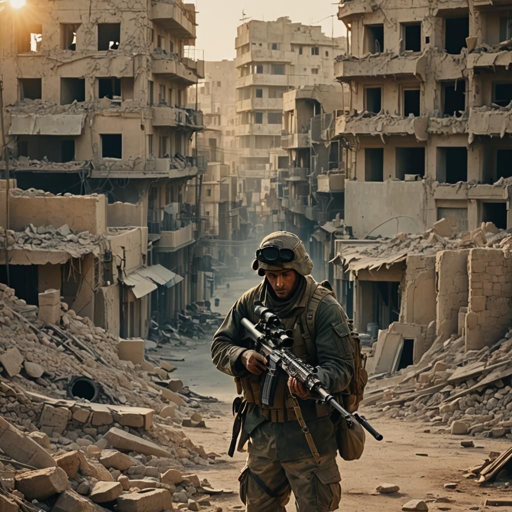 Baghdad Sniper in Golden Hour Lighting