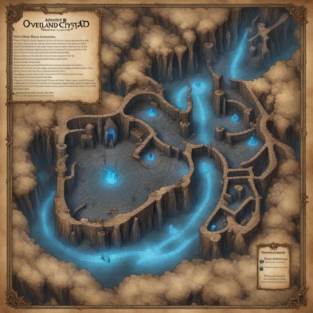 Isometric Map of Bone Crypt Lair in Myth Drannor