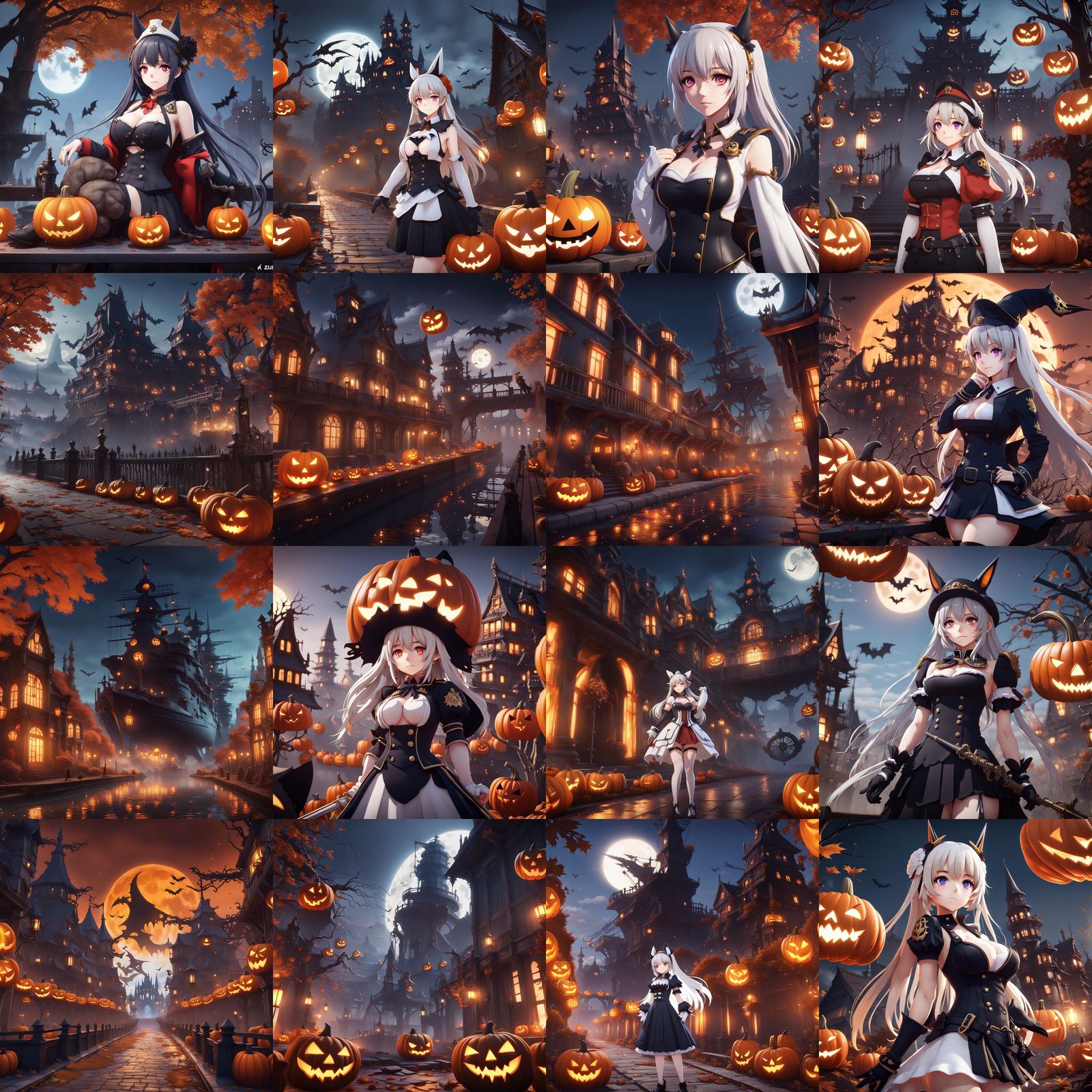 Azur Lane Halloween and Sabaton Crossover Art