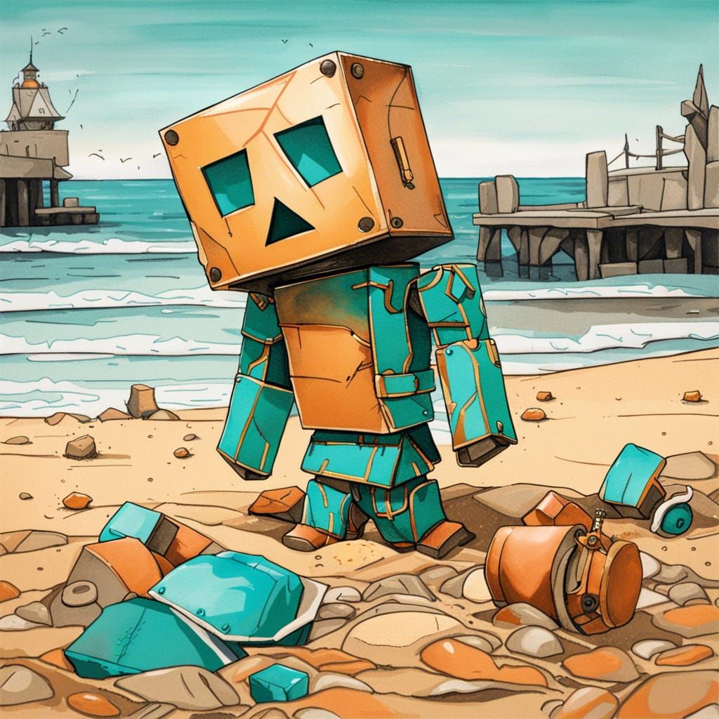 Danbo at the beach