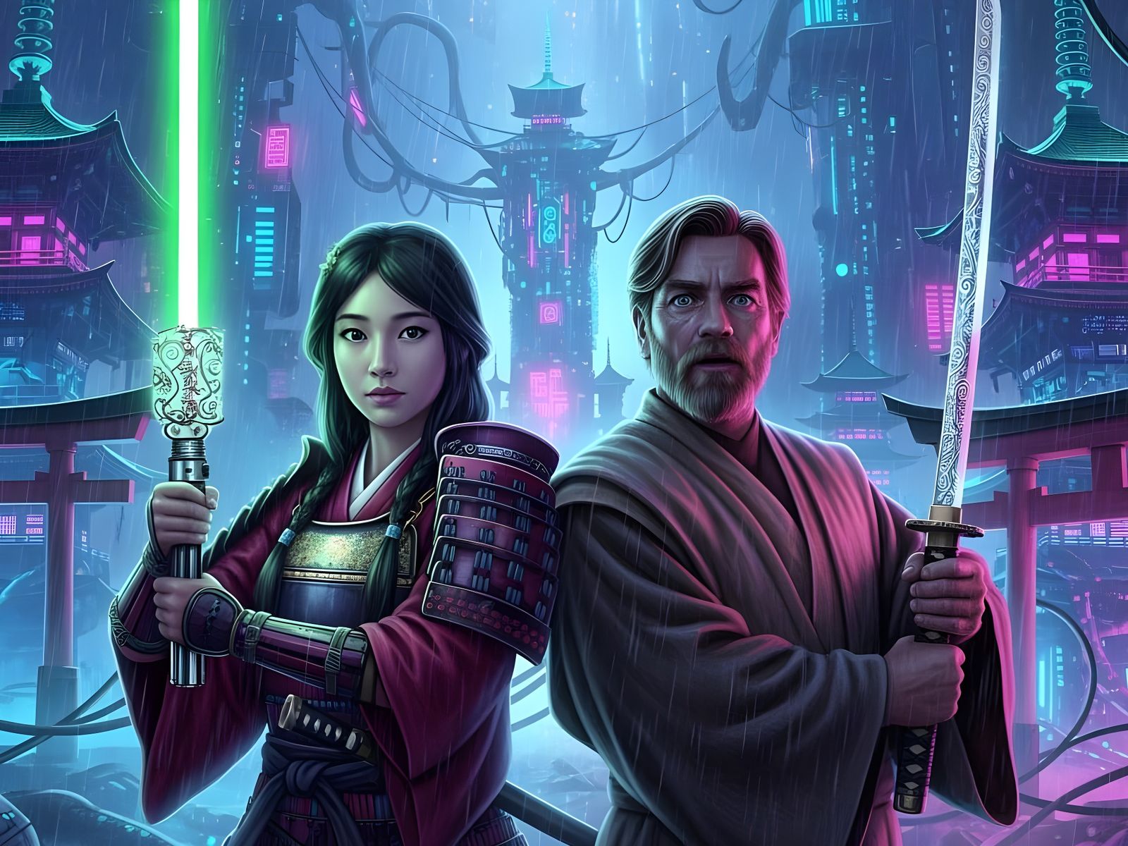 Tomoe Gozen & Obi-Wan Kenobi Swap Weapons in Mystical Realm