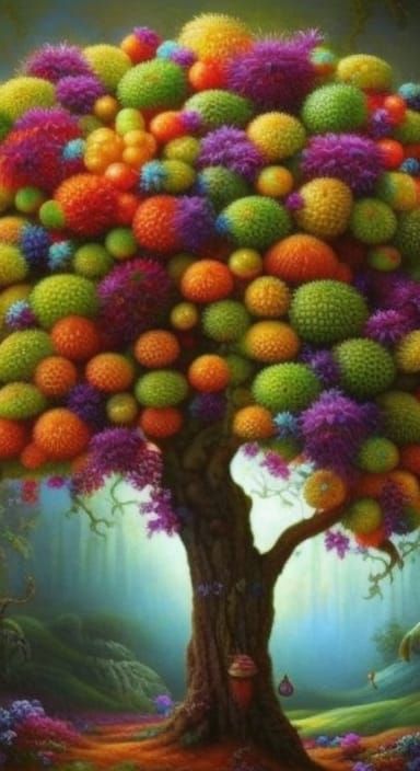 Fruity Giant Tree Inspired by Rococo Still Life