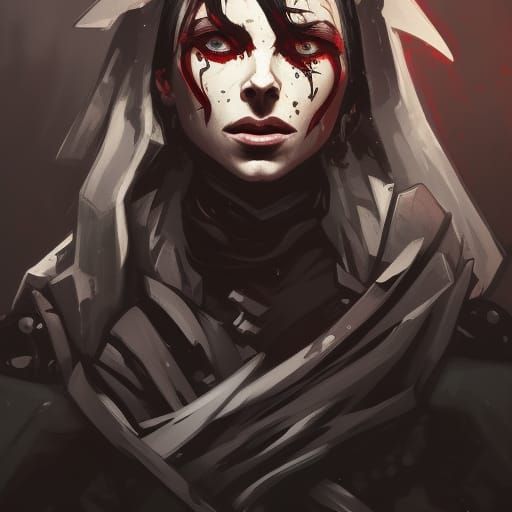 Darkest Dungeon Portrait by Rutkowski, Artgerm, and Mucha