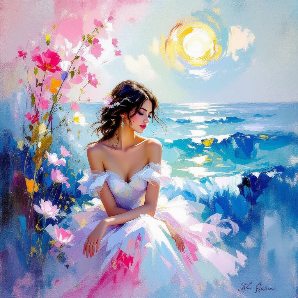 Impressionistic Painting with Romantic Contrasts