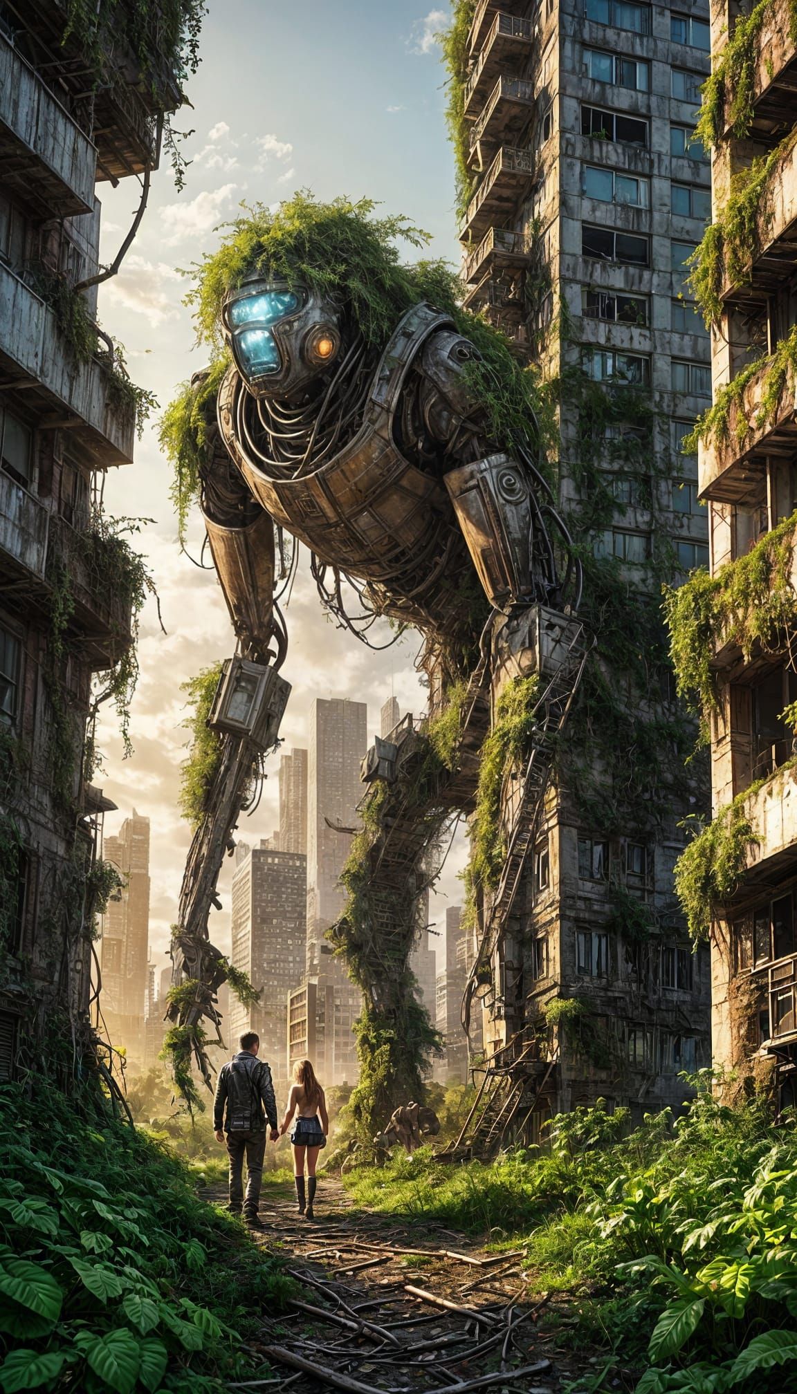 Nature Reclaims Dystopian Ruins in Photorealistic Detail