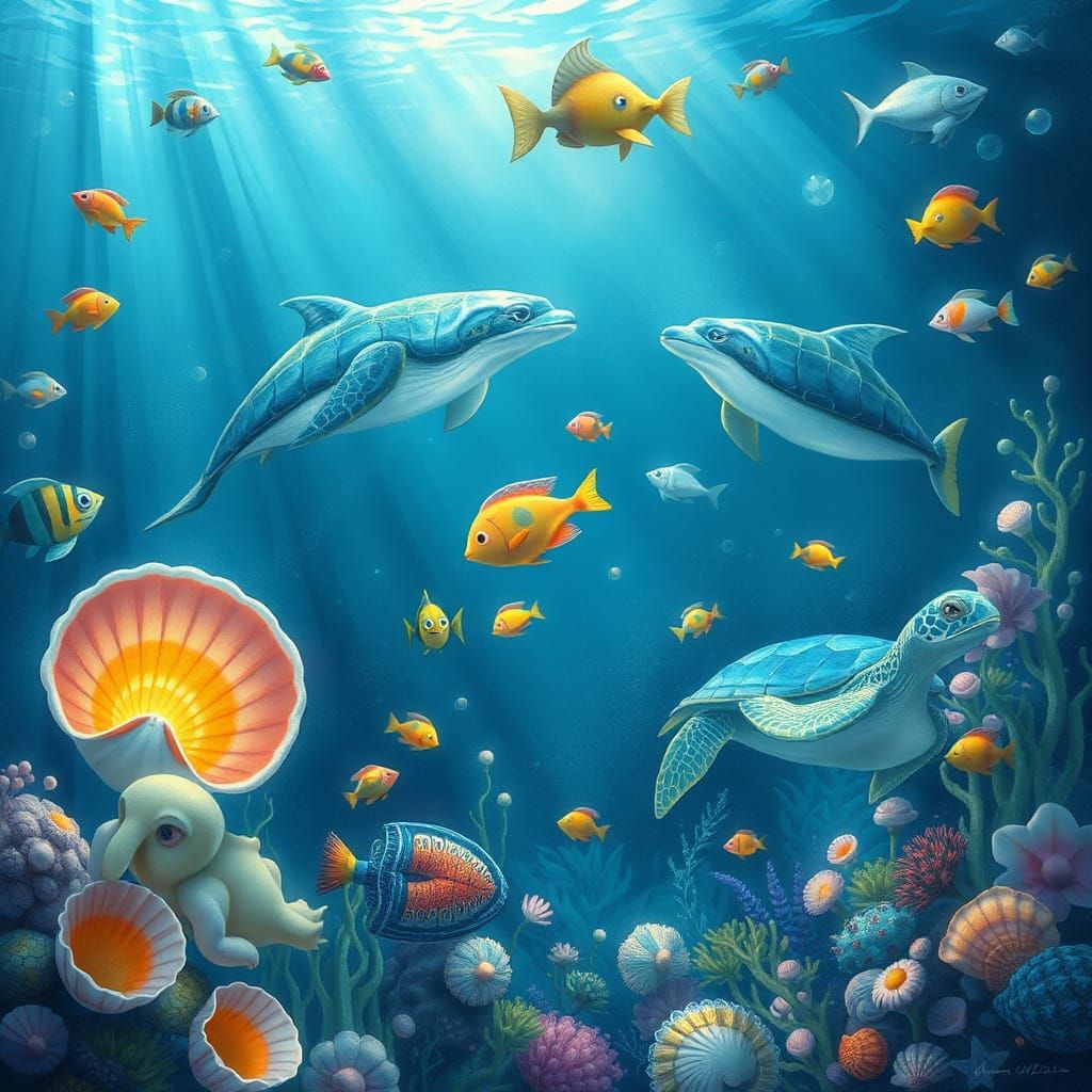 Oceans flora and fauna