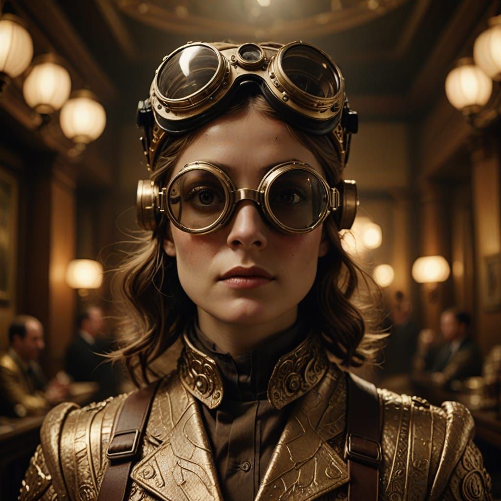 English Aristocrat in Mudskipper Costume in Hyperrealistic S...