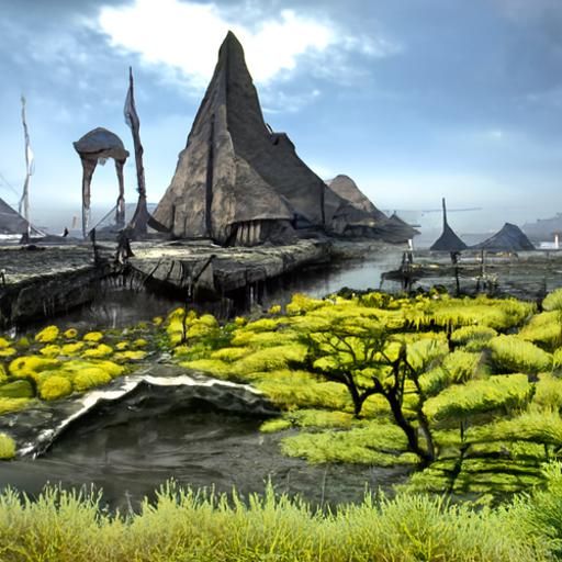 Fantasy Landscape Inspired by Morrowind