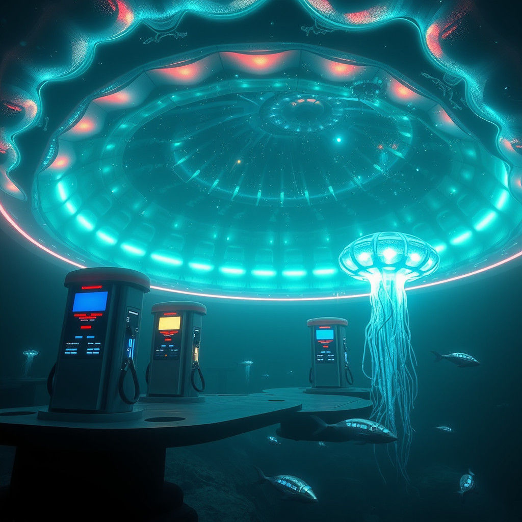 Underwater Alien Station⛽✨