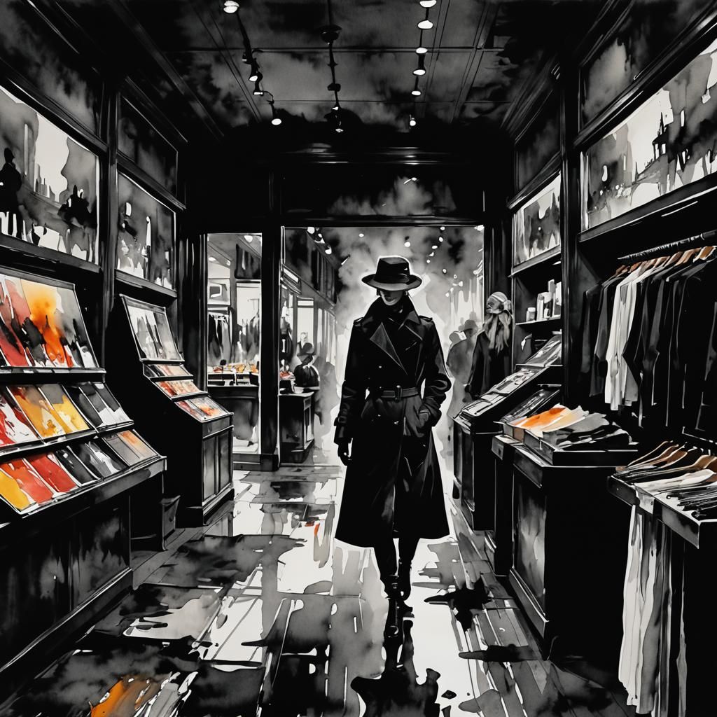 Abstract Shopping Queen: Watercolor Masterpiece