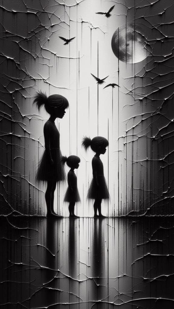 Surreal Family Portrait in Warhol Style