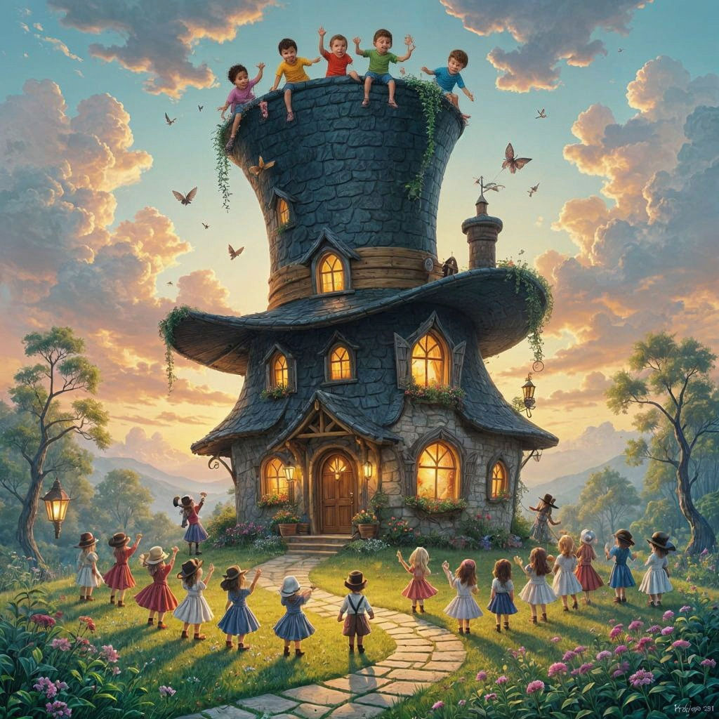 Fantastical Hat Home for 100 Children
