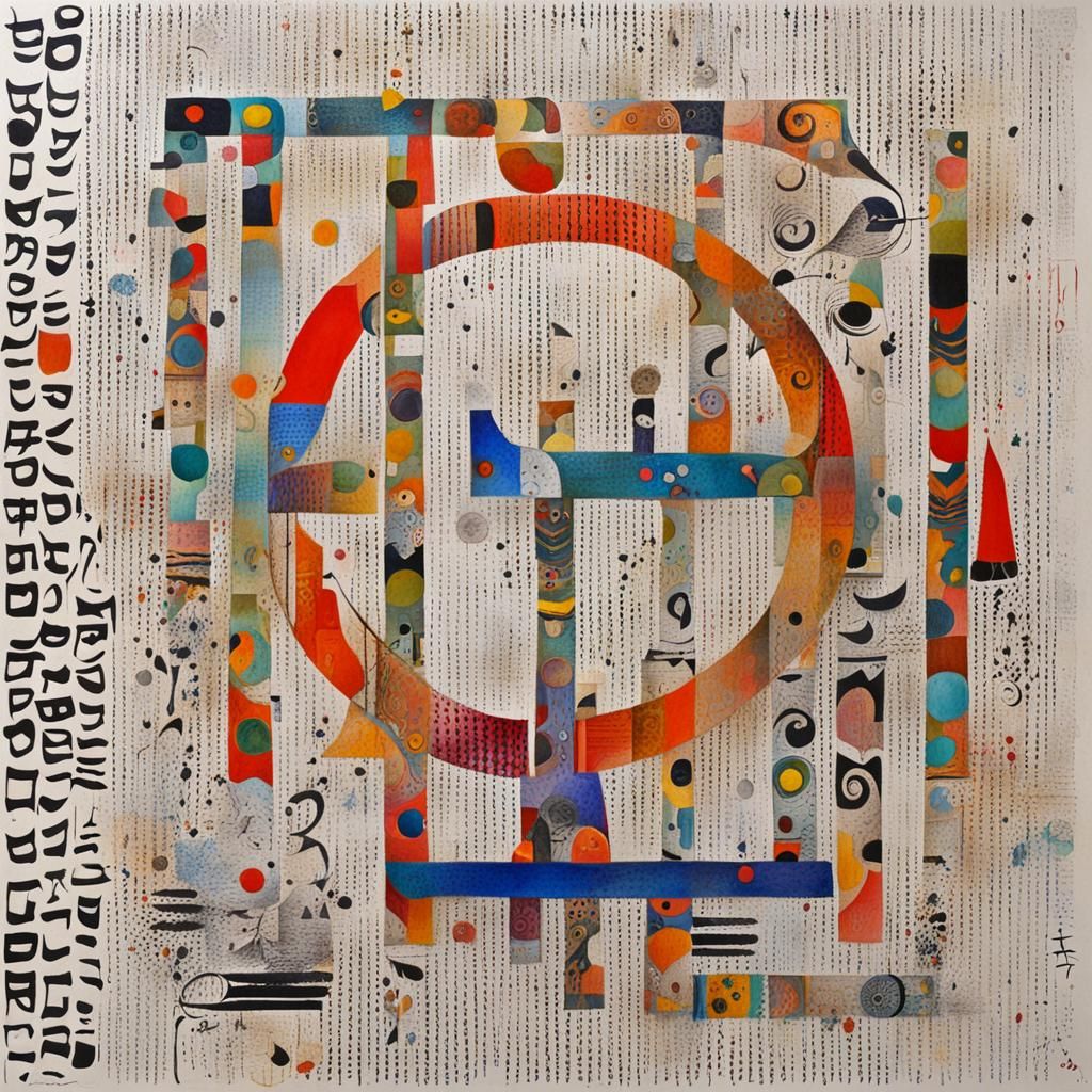 Whimsical Typographic Image of Symbolic Belief