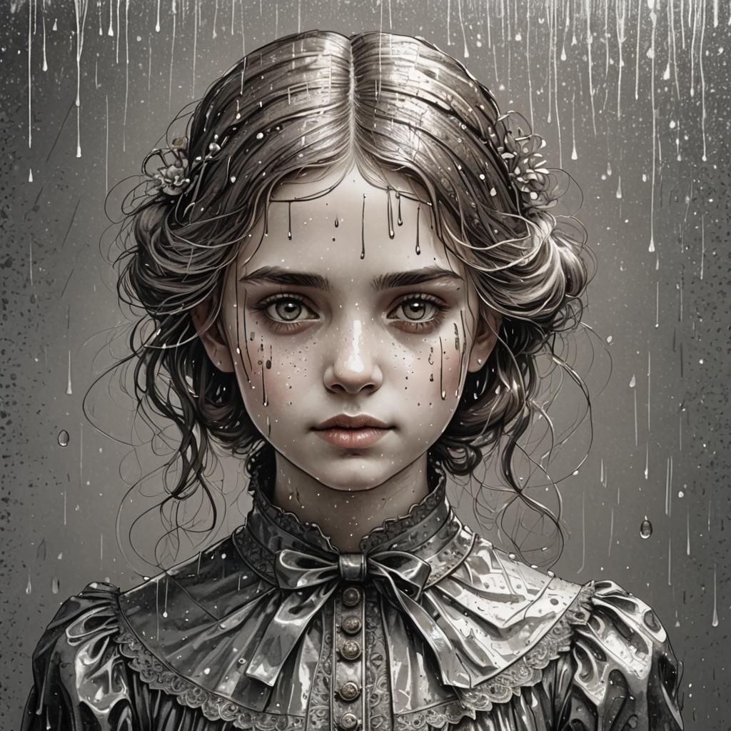 Schoolgirl Metallic Rain