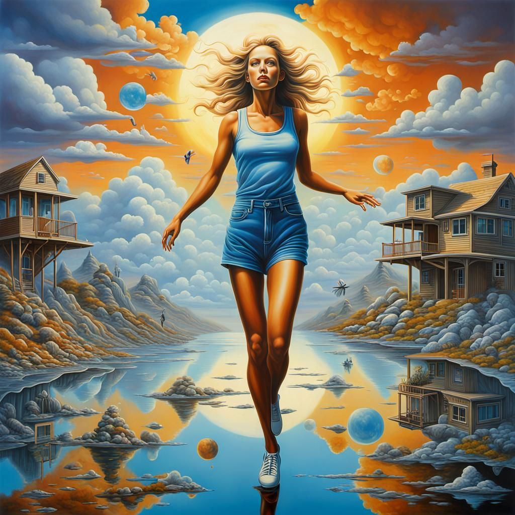 Jim Warren style 
Surreal skies Parallel reality double expo...