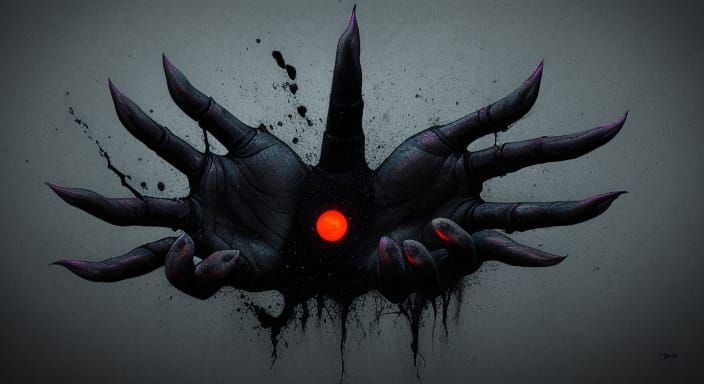 Ominous Dark Surrealism in Gradient Shading