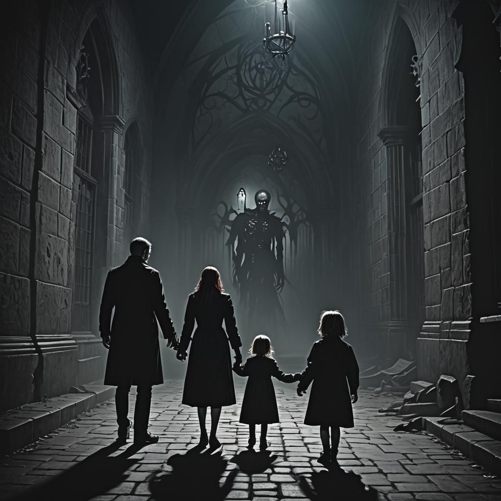 Gothic Horror: Shadows Steal a Child in the Night