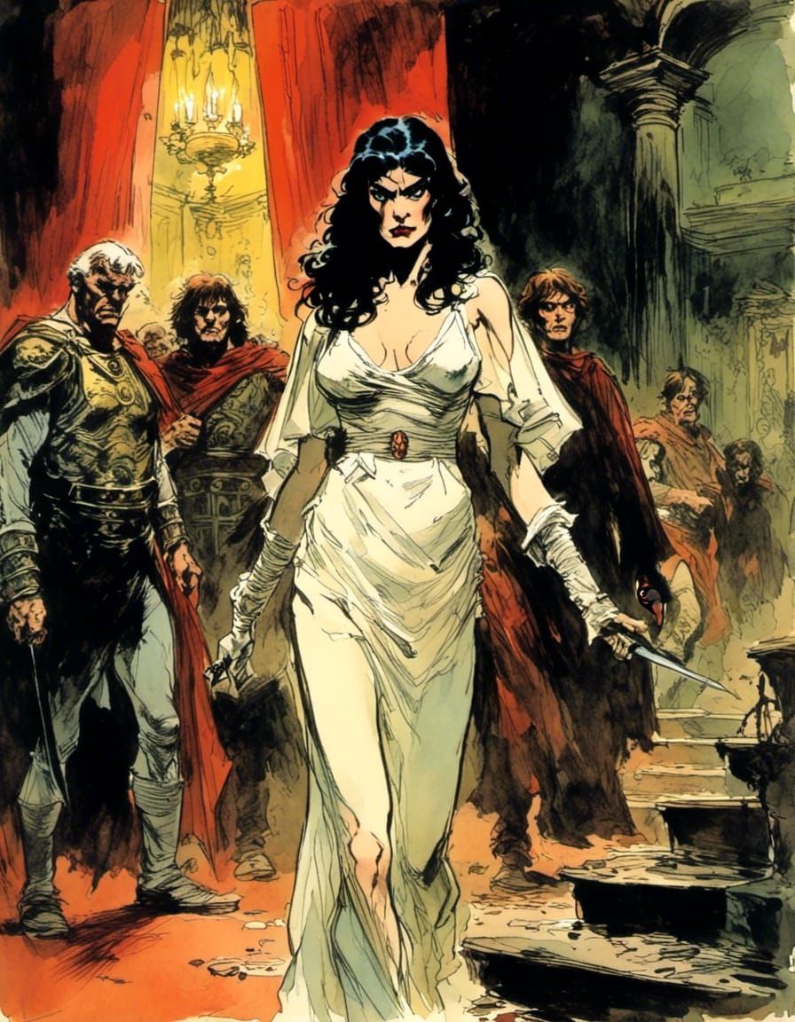 Roman Vampire Domina in Dark Villa