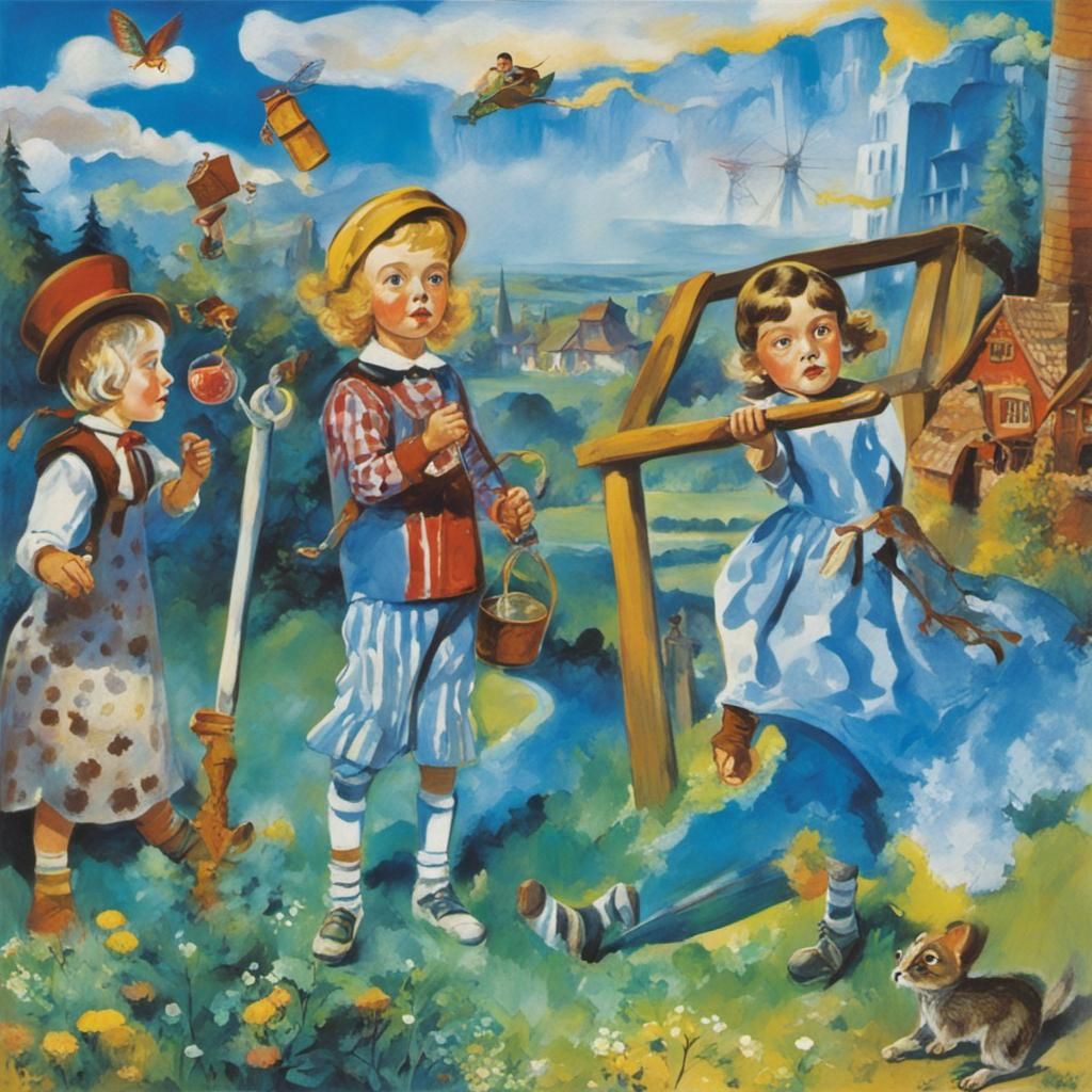 Hansel and Gretel in Surrealist Adventure