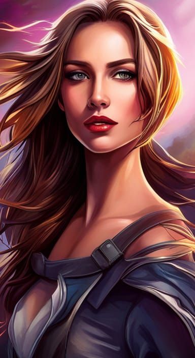 Gorgeous Elf Druid in Fantasy Armor