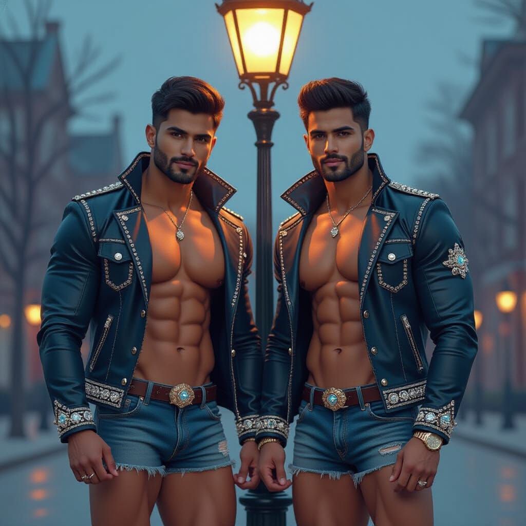 Seductive Indian Men with Diamond Accents