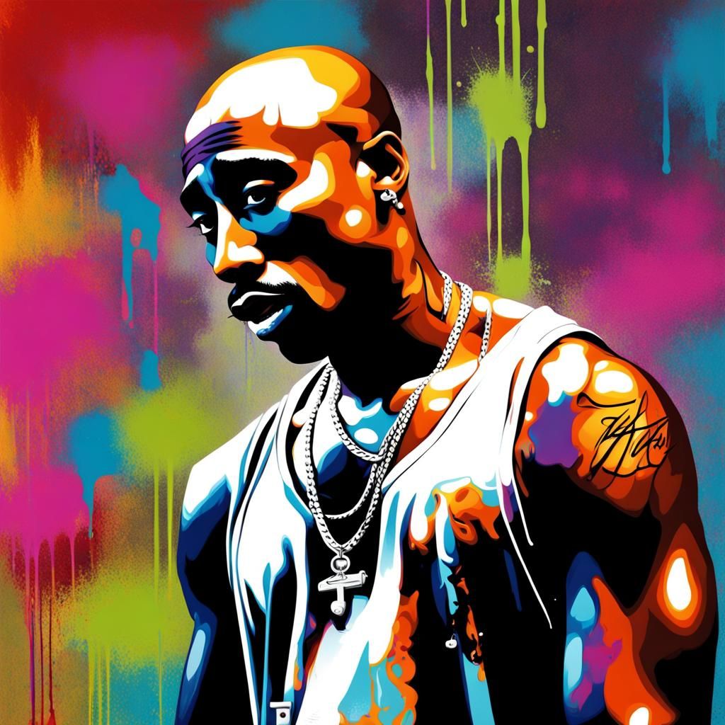 Tupac Shakur Graffiti Art in Street Style