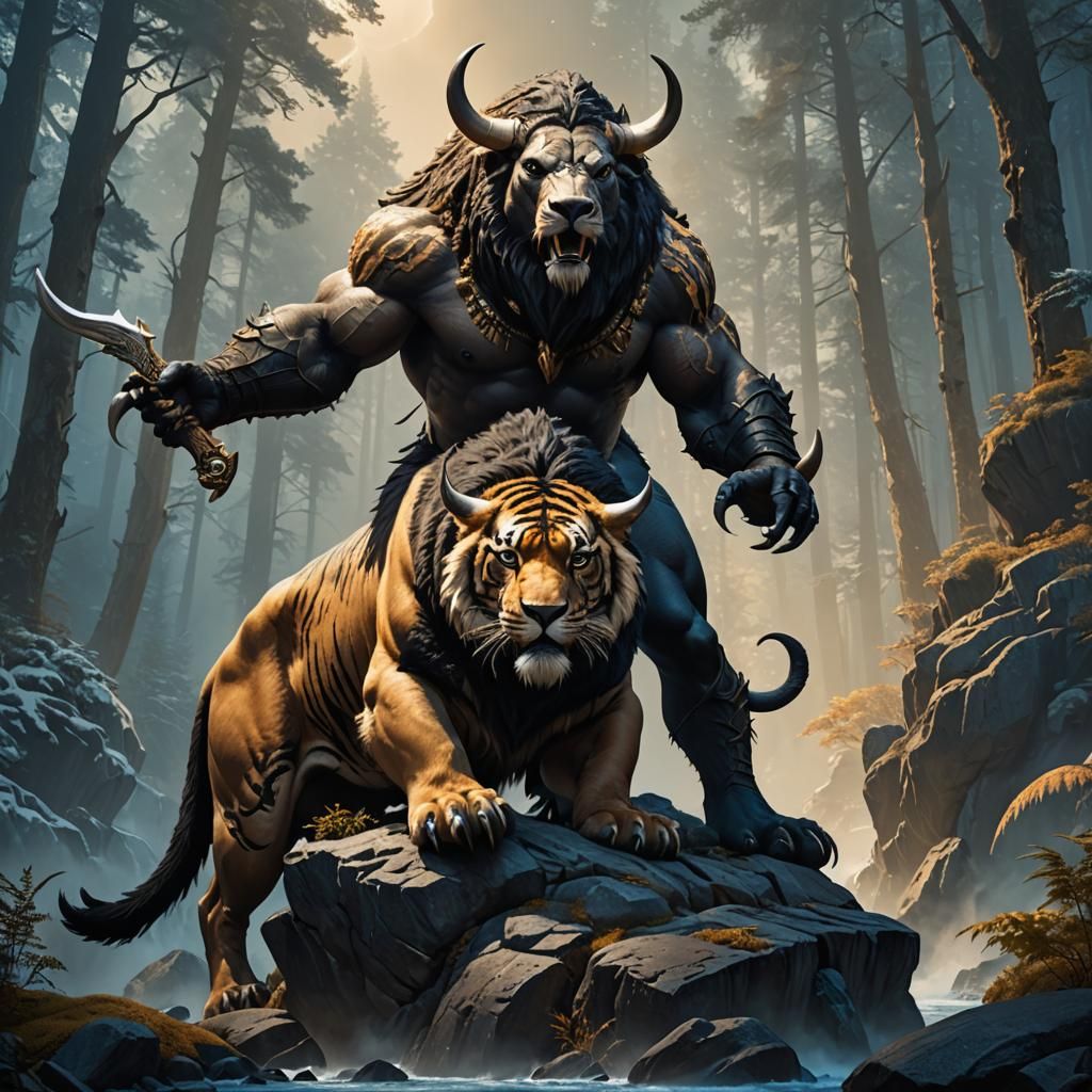 Mystical Predator in Fantasy Forest, Fantasy Concept Art