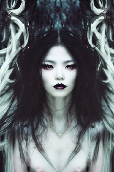 Ethereal Goddess Portrait in Studio Ghibli Style