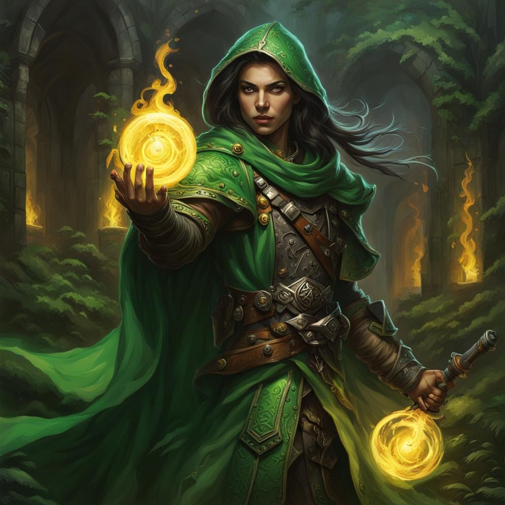 Dungeons and Dragons Kalashtar Cleric Casting Spell