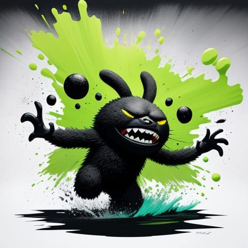 Playful Anthropomorphic Objects in Vivid Splash Art