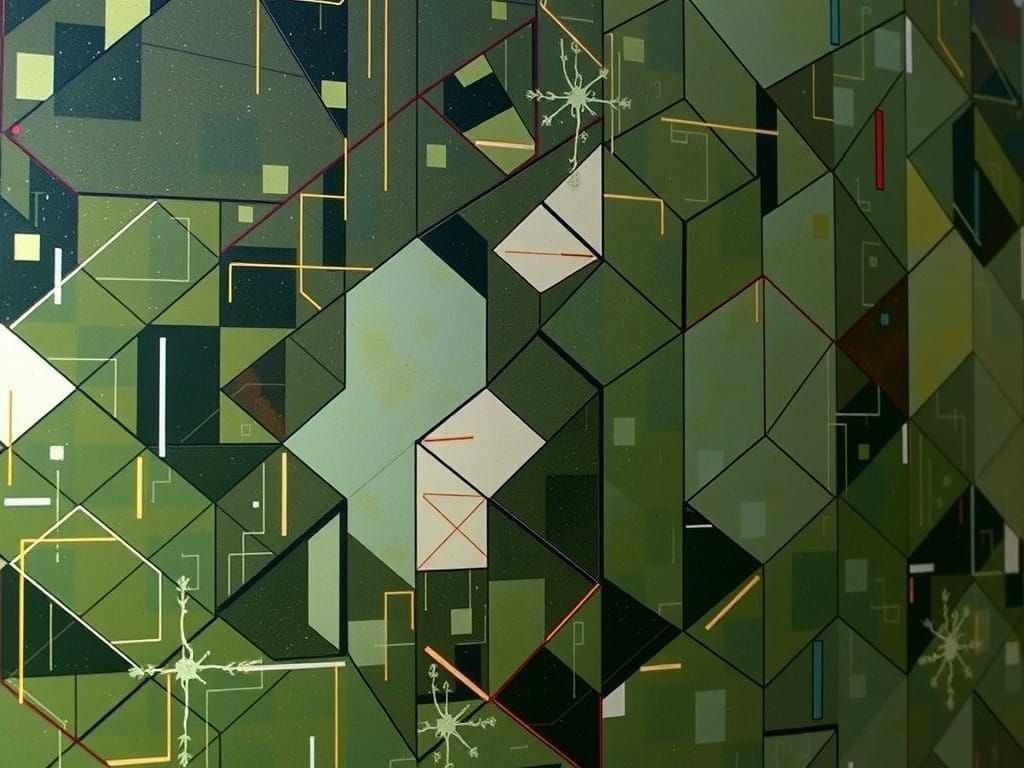 Vibrant Triadic Pop Art Composition in Symmetrical Harmony