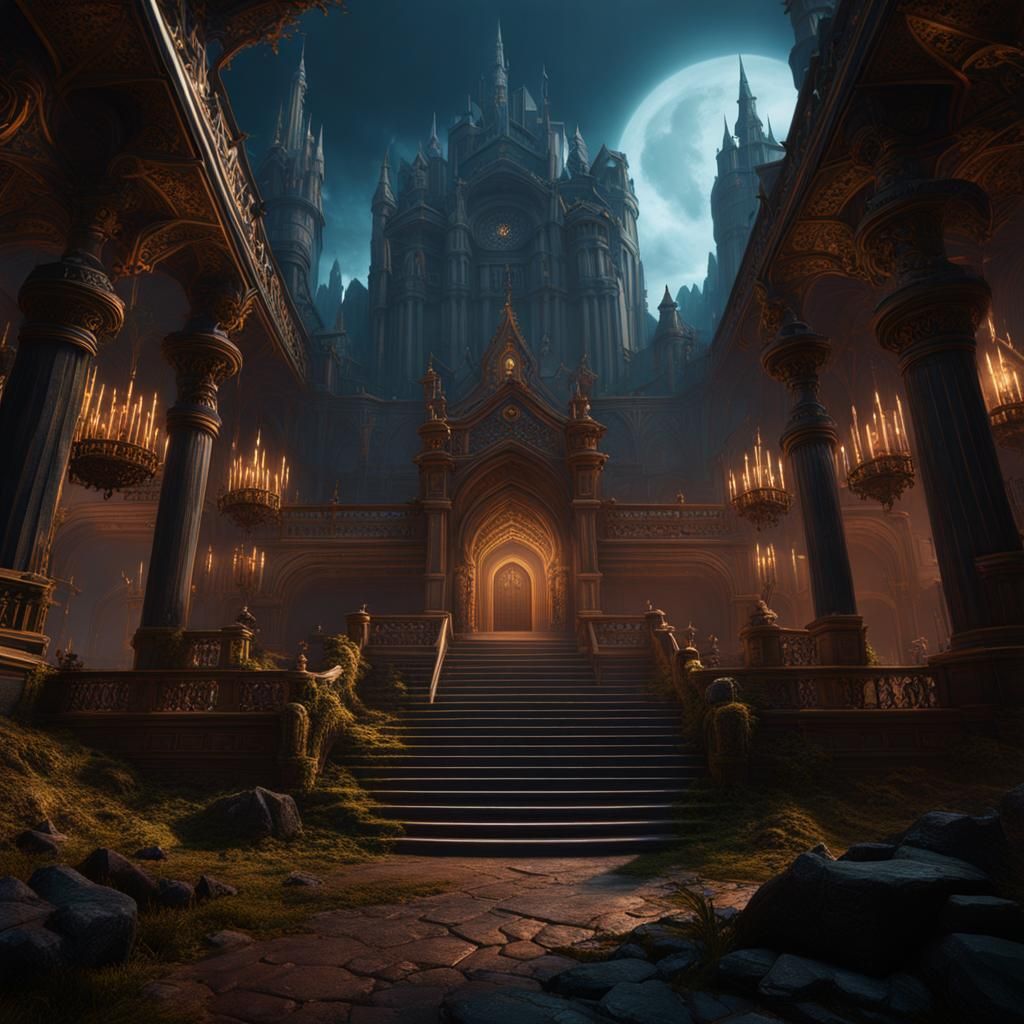 Fantastical School of Cults in Detailed Matte Painting