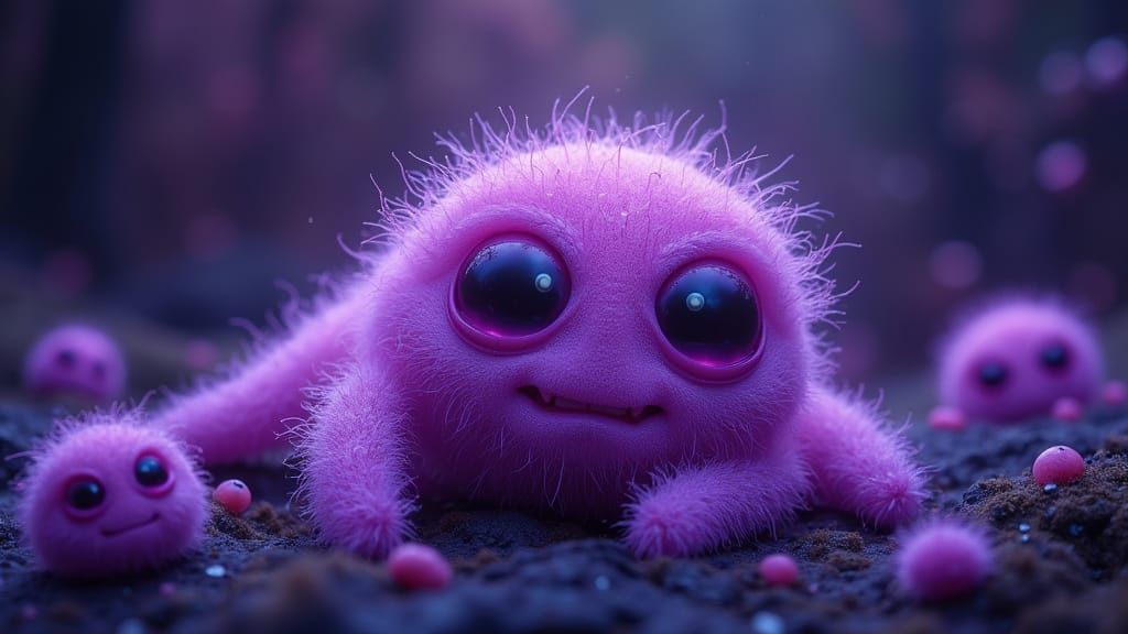 Unique Alien Species: Happy, Bioluminescent, and Friendly