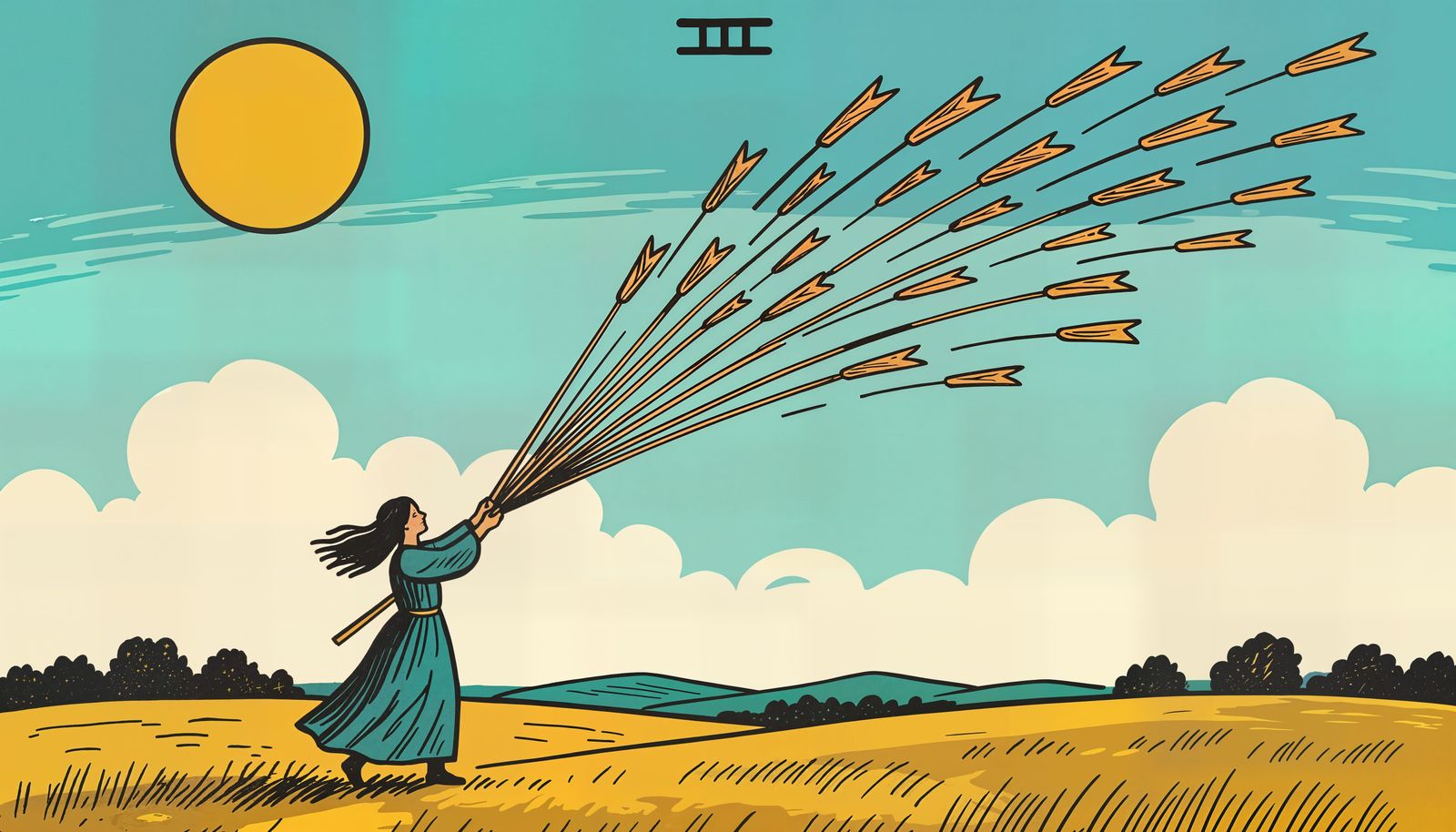 Rider Waite Smith Style Eight of Wands Tarot