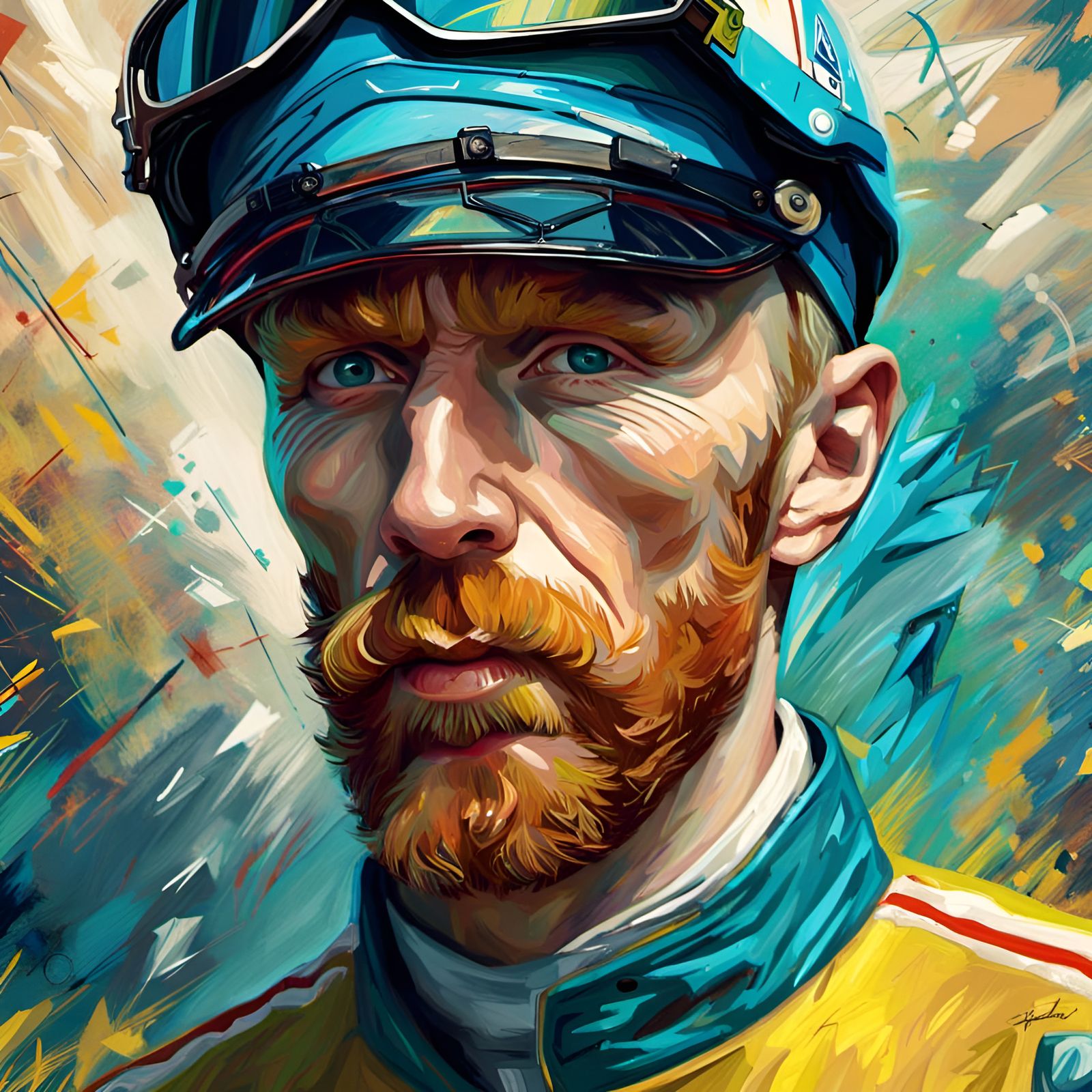 Van Gogh as Race Car Driver: Digital Art