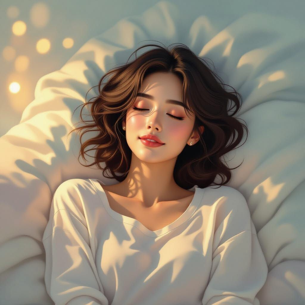 Euphoric Serenity: A Dreamy Digital Portrait
