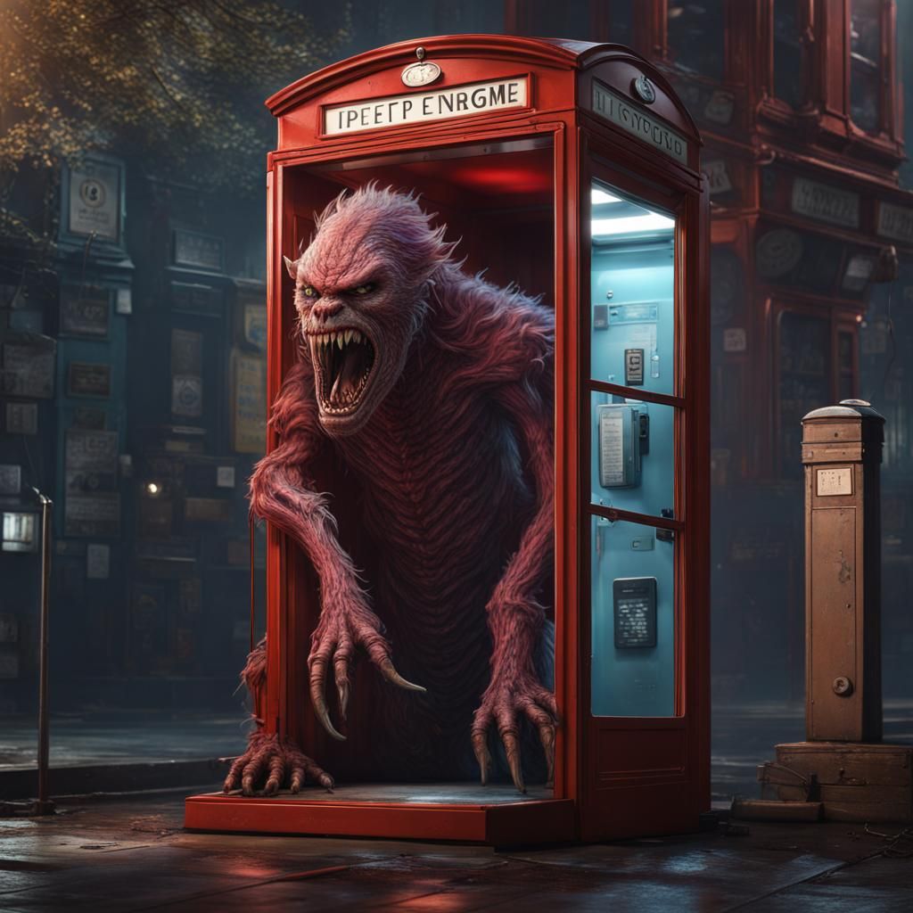 Giant Monster in a Phone Booth