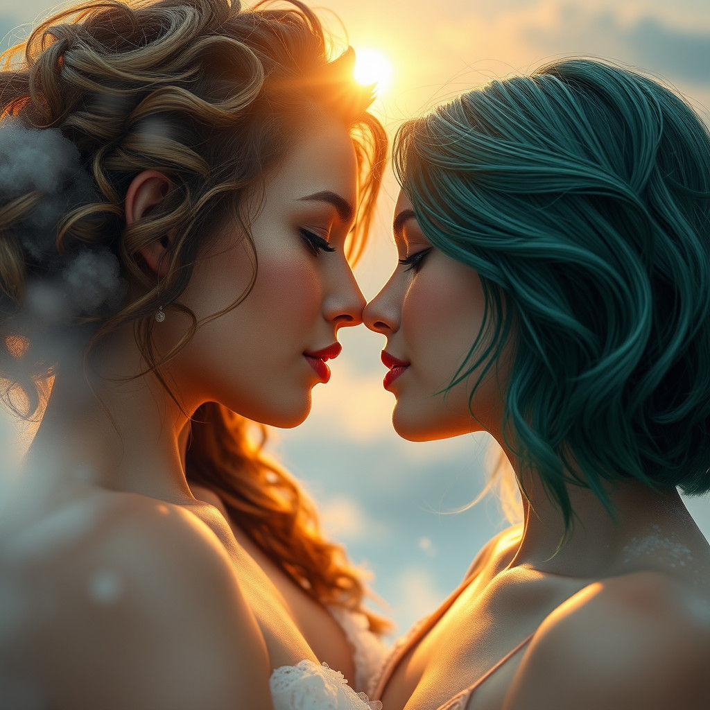 Two Women Share a Moment of Love and Nostalgia