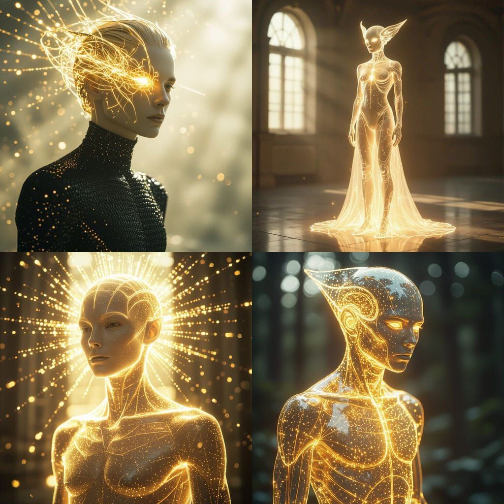 Androgynous Being Radiating Golden Light