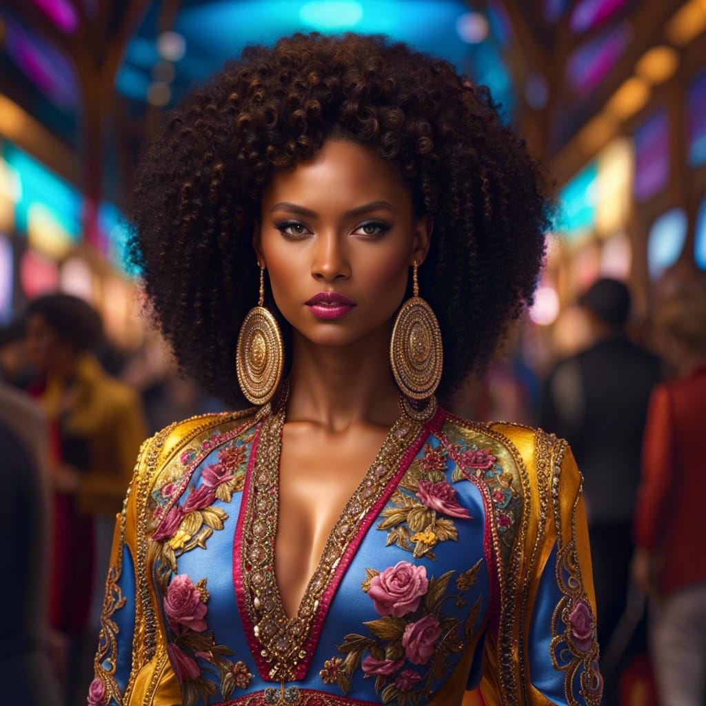 Hyperrealistic Fashion Model on Runway in 8K