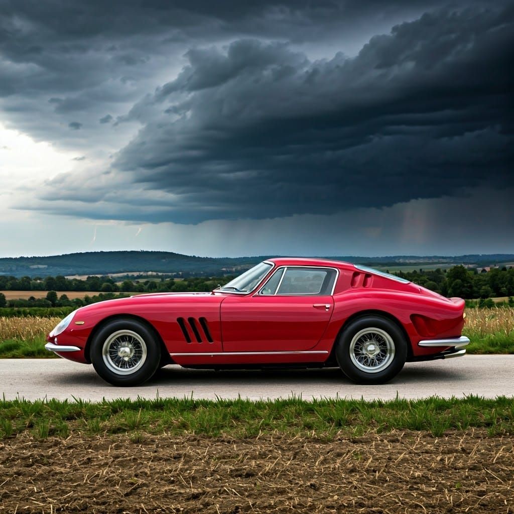 Classic 1962 Ferrari GTO in Italian Countryside